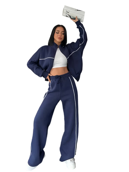 GarbPlanet Women’s Two-Piece Casual Tracksuit Set