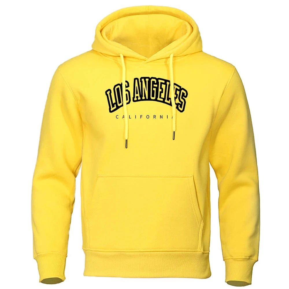 GarbPlanet Yellow / S Men's Hooded Crewneck Hoodie